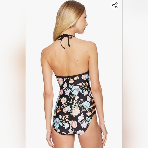 Floral Strapy Bathing Suit - Picture 7 of 10